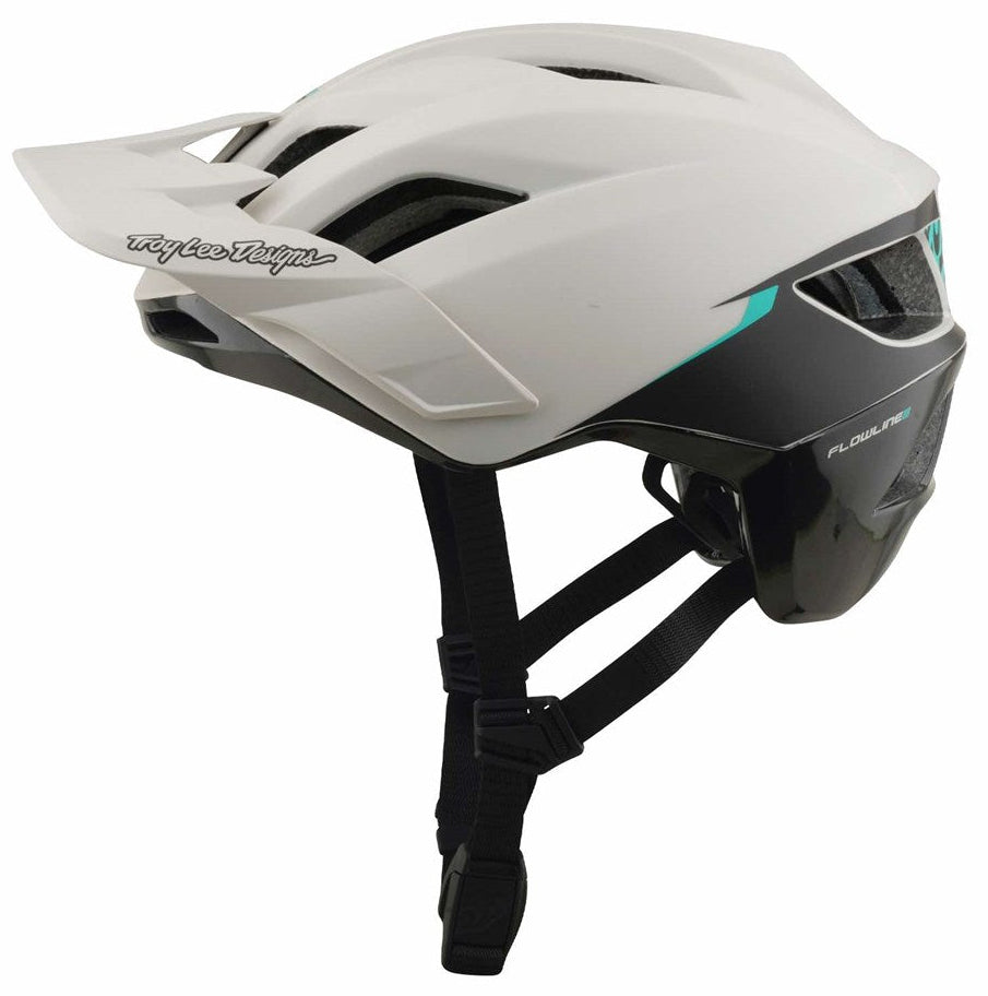 Troy Lee Designs Flowline SE MIPS Helmet Stacks Pumice/Real Teal