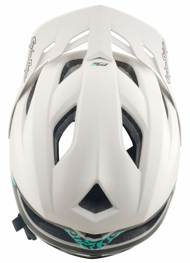 Troy Lee Designs Flowline SE MIPS Helmet Stacks Pumice/Real Teal