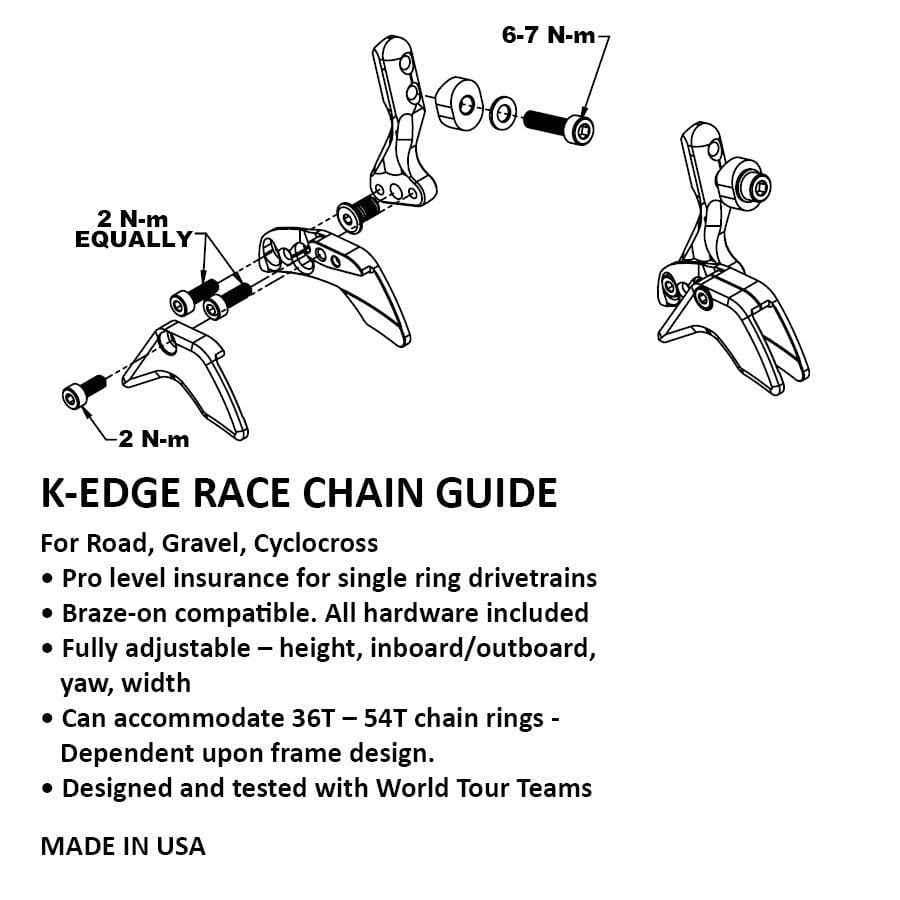 K-Edge Road Chain Guide For 1X Single Race – Crooze