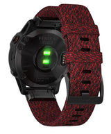 Garmin Fenix 6 Sapphire Black DLC Red Nylon Band Watch