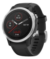 Garmin Fenix 6S Silver Black Band Watch