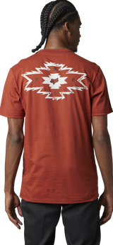 Fox FULL FLUX Short Sleeve PREMIUM TEE Copper BACK FACING MODEL