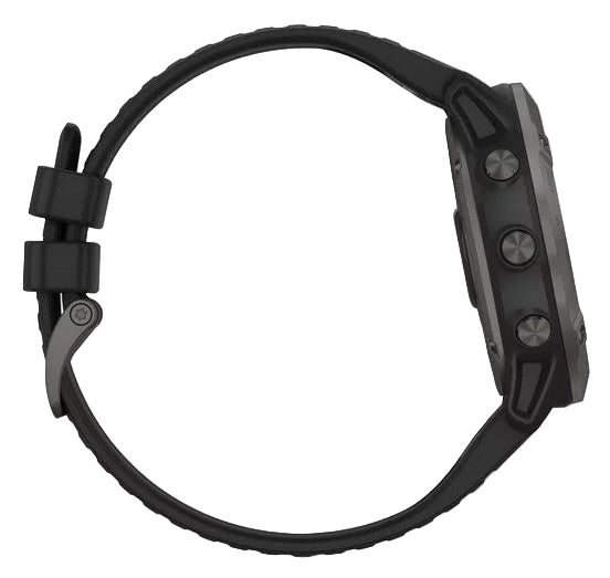 Garmin Fenix 6X Multi-GPS Wrist HRM Sapphire Carbon Grey DLC Black Band