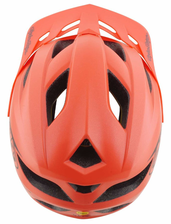 Troy Lee Designs Youth Flowline MIPS Helmet Point Coral/Charcoal 