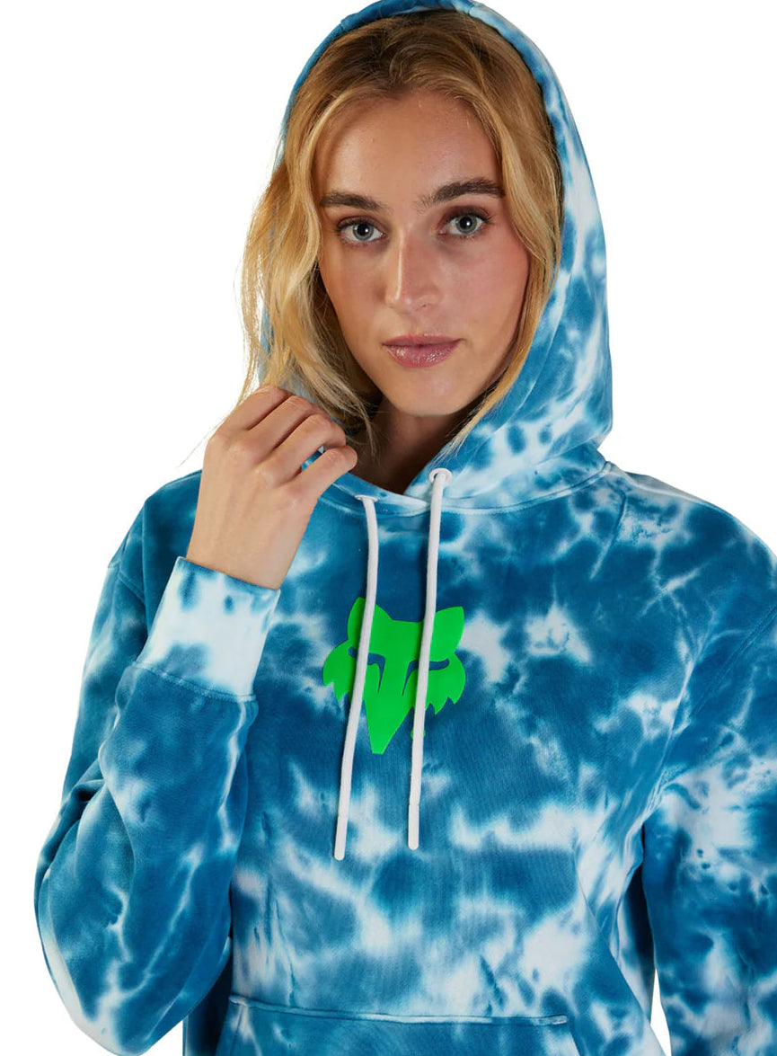 Fox W ATLAS FLEECE PO BluWhite HOOD
