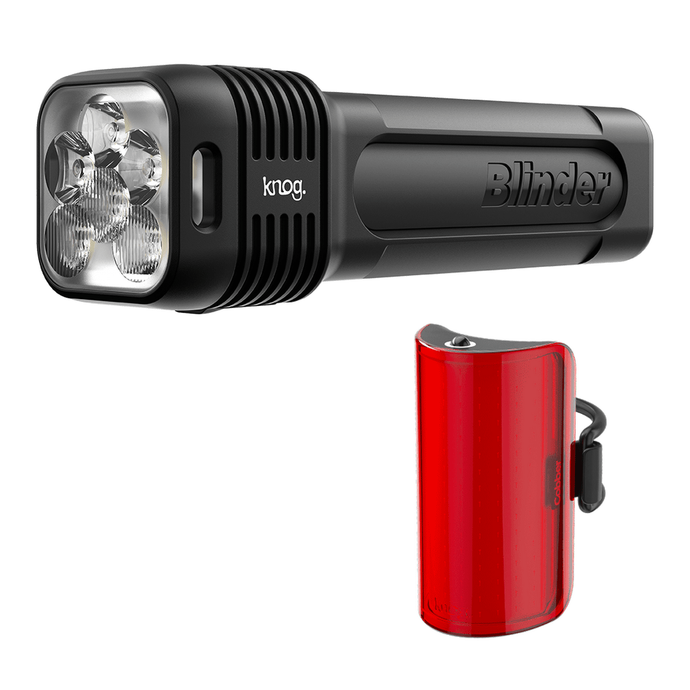 Knog Blinder 1300 & Mid Cobber Rear Bike Light Set