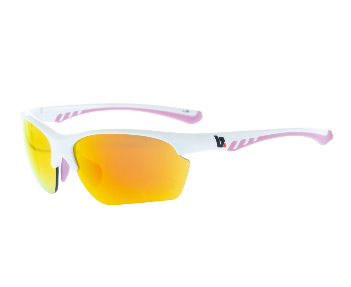 BZ Optics LJM White/Pink Orange Mirror Glasses