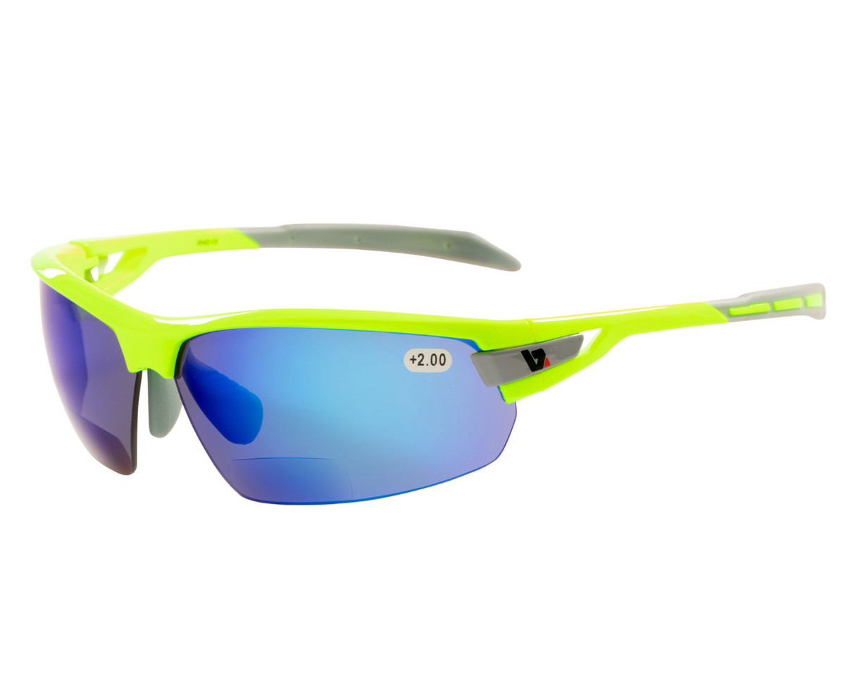 BZ Optics PHO Bifocal Blue Mirror Glasses Yellow