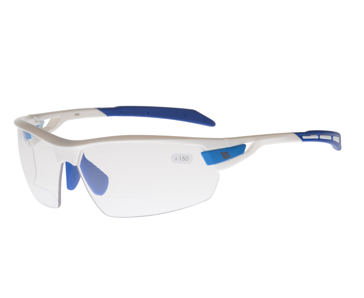 BZ Optics PHO Bifocal Photochromic Glasses White/Blue