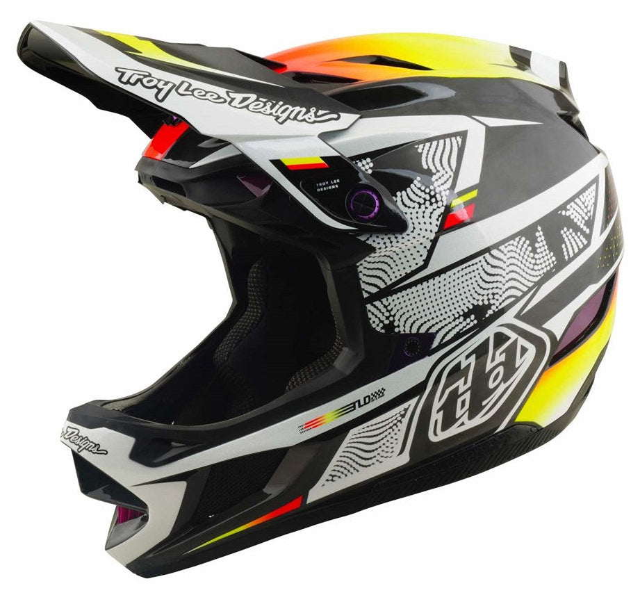 Troy Lee Designs D4 Carbon MTB Helmet MIPS Lined Up Black