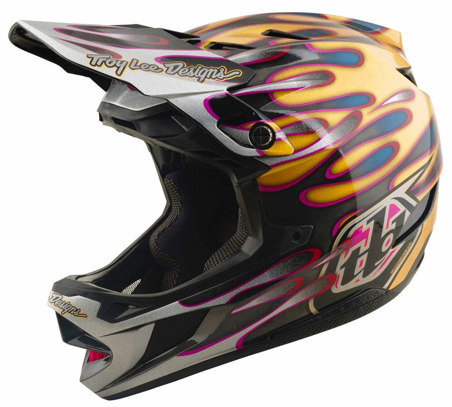 Troy Lee Designs D4 Carbon MIPS Helmet Overspray Gold/Black