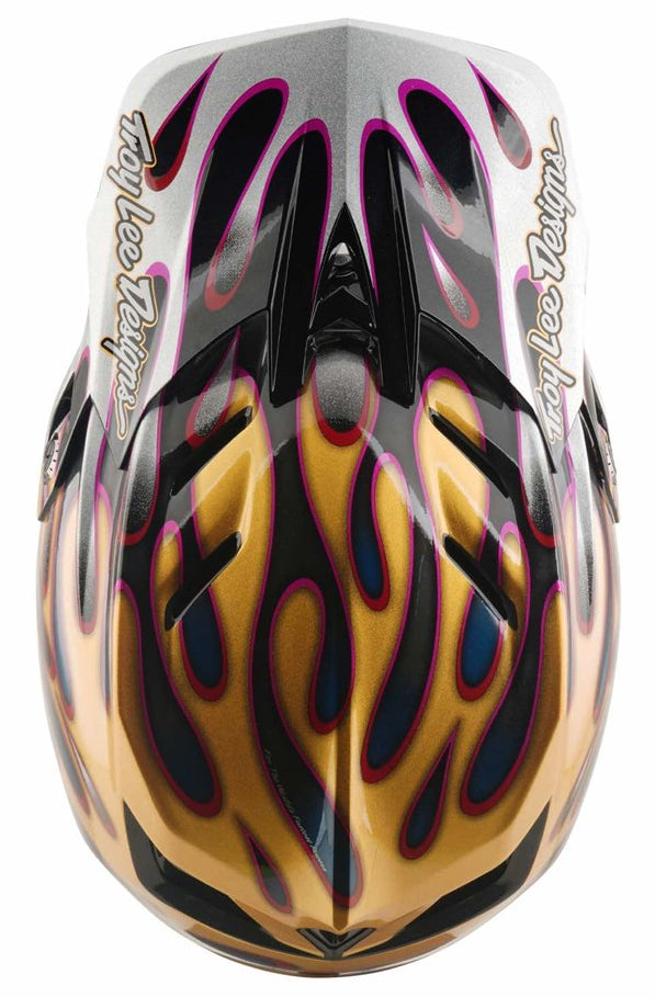 Troy Lee Designs D4 Carbon MIPS Helmet Overspray Gold/Black