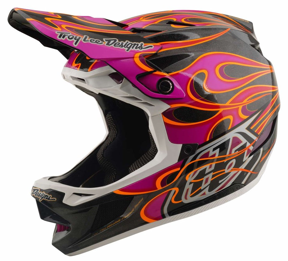 Troy Lee Designs D4 Carbon MIPS Helmet Torched Carbon/Magenta