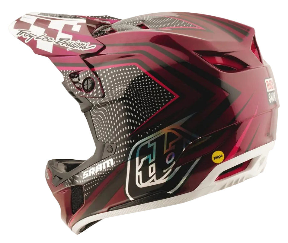 Troy Lee Designs D4 Carbon Helmet MIPS 25.2 SRAM Radioscape Black/Berry