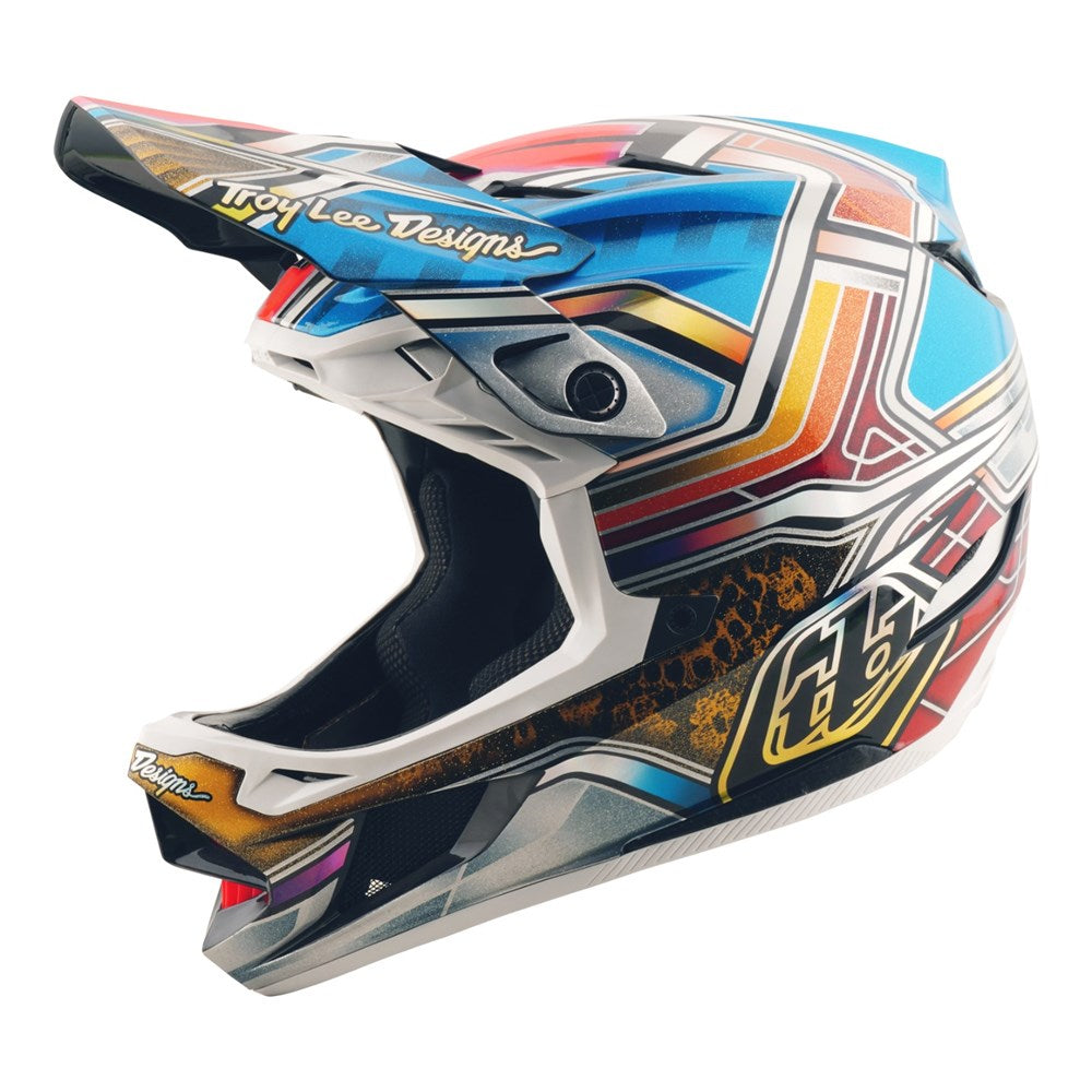 Troy Lee Designs 25.2 D4 CARBON HELMET MIPS LOWRIDER BLUE