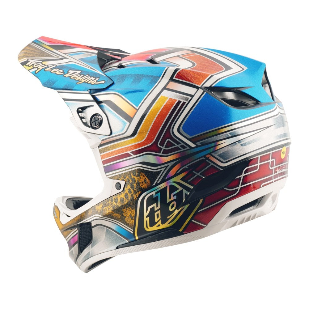 Troy Lee Designs 25.2 D4 CARBON HELMET MIPS LOWRIDER BLUE