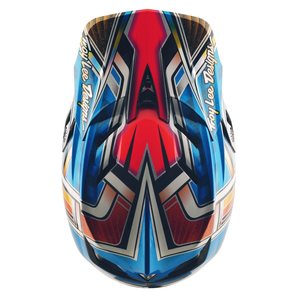 Troy Lee Designs 25.2 D4 CARBON HELMET MIPS LOWRIDER BLUE