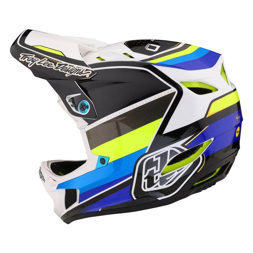 Troy Lee Designs 24.1 D4 Composite AS Helmet MIPS Reverb White / Blue