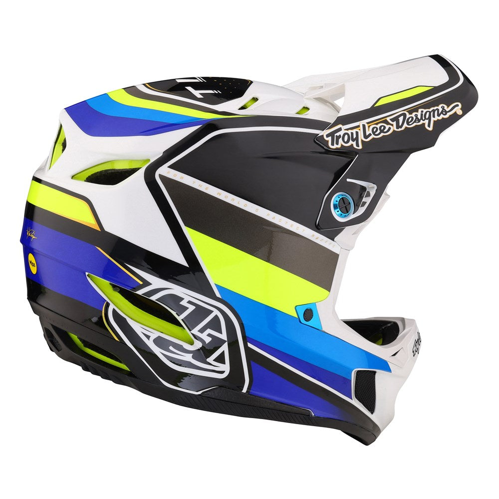 Troy Lee Designs 24.1 D4 Composite AS Helmet MIPS Reverb White / Blue