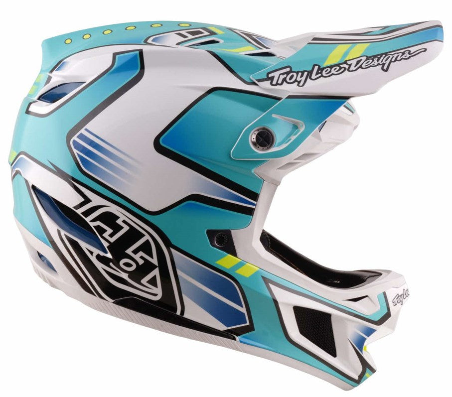Troy Lee Designs D4 Composite MIPS Helmet Crest Real Teal