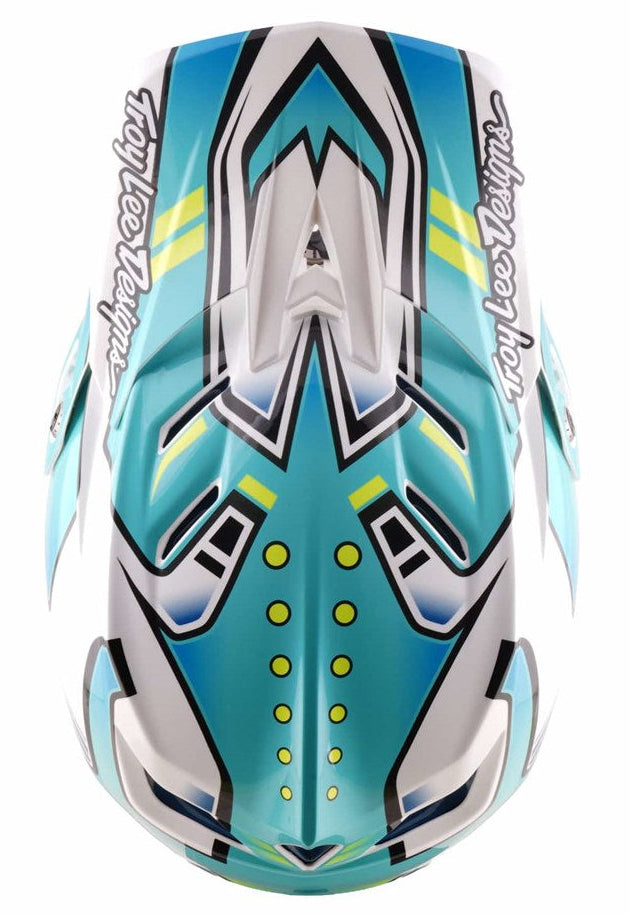 Troy Lee Designs D4 Composite MIPS Helmet Crest Real Teal