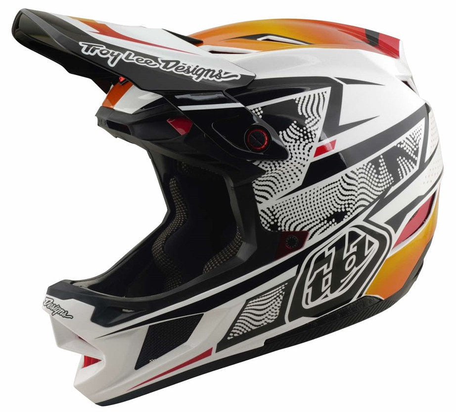 Troy Lee Designs D4 Composite MIPS Helmet Lined Up White