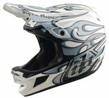 Troy Lee Designs D4 Composite MIPS Helmet Torched White/Silver
