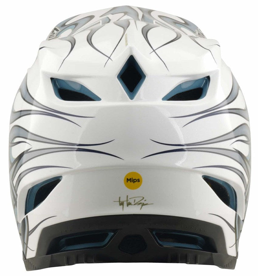 Troy Lee Designs D4 Composite MIPS Helmet Torched White/Silver