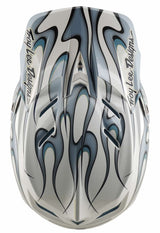 Troy Lee Designs D4 Composite MIPS Helmet Torched White/Silver