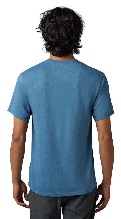 Fox SHIELD Short Sleeve TECH TEE Dark Slate BACK FACING MODEL