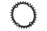absoluteBLACK Oval PREMIUM Shimano R9100/9000/8000/6800 110BCD 4 Hole 2X Sub Compact Chainring Black