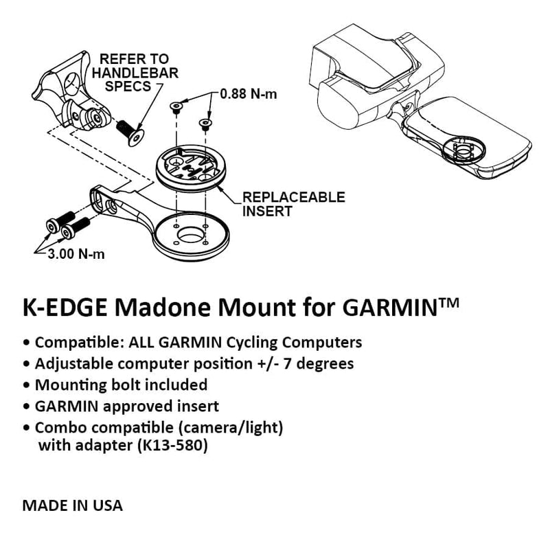 K-Edge Trek Direct Mount For Garmin (Madone / Emonda Gen 6)