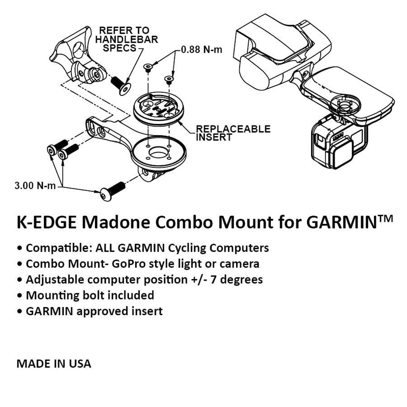 K-Edge Trek Direct Mount For Garmin (Madone / Emonda Gen 6) - Combo