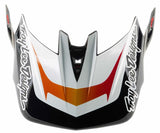 Troy Lee Designs D4 Visor Lined Up White
