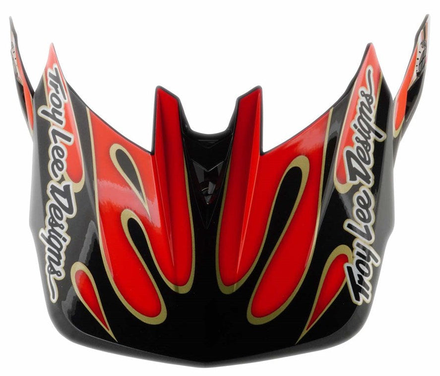 Troy Lee Designs D4 Visor Overspray White/Red