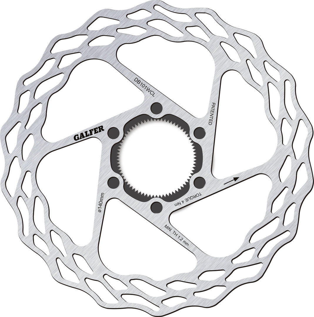 GALFER BIKE Fixed Disc Wave Centre Lock - 180mm