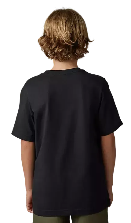 Fox YOUTH UNITY SEE TEE Black BACK FACING MODEL