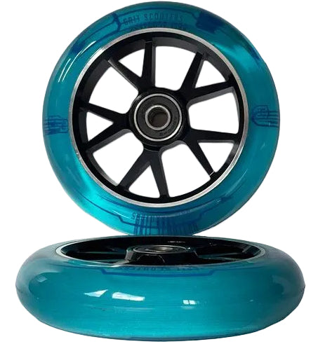 Grit 110mm Black/ Trans Blue (pair) Wheels