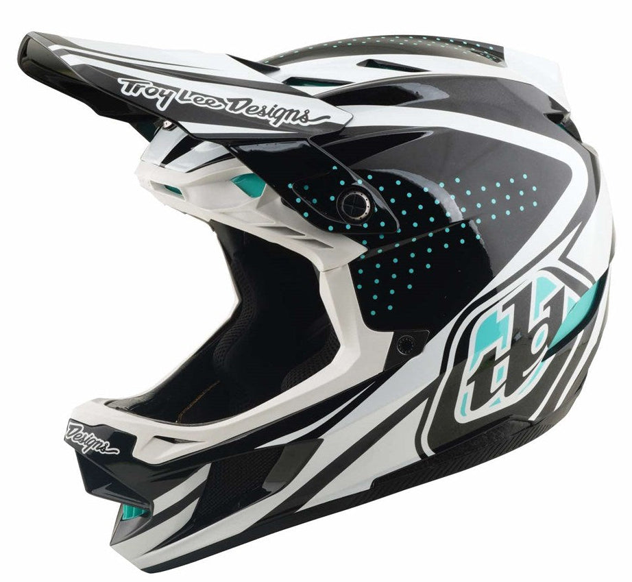 Troy Lee Designs D4 Poly MTB Helmet MIPS The Line Charcoal / White 