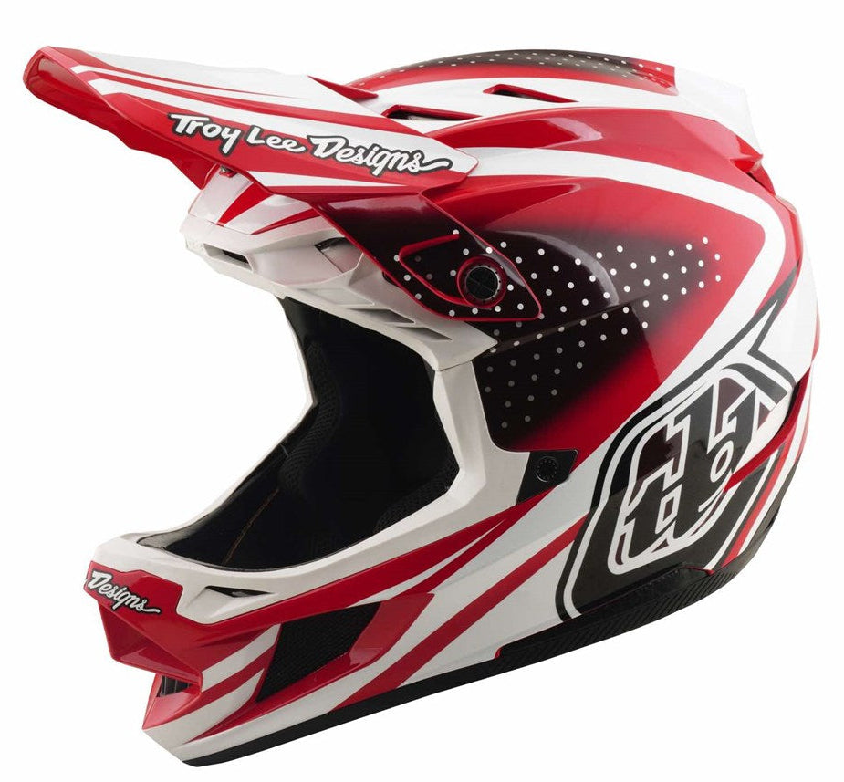Troy Lee Designs D4 Poly MTB Helmet MIPS The Line Fire / White