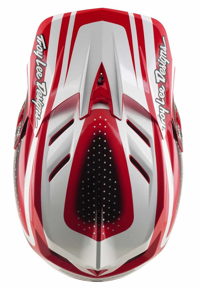 Troy Lee Designs D4 Poly MTB Helmet MIPS The Line Fire / White