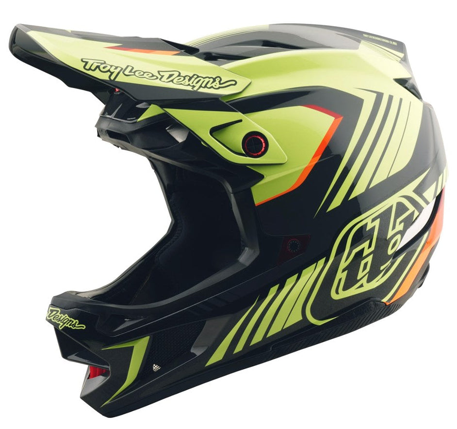 Troy Lee Designs D4 Poly Helmet MIPS Qualifier Black/Yellow 25.2
