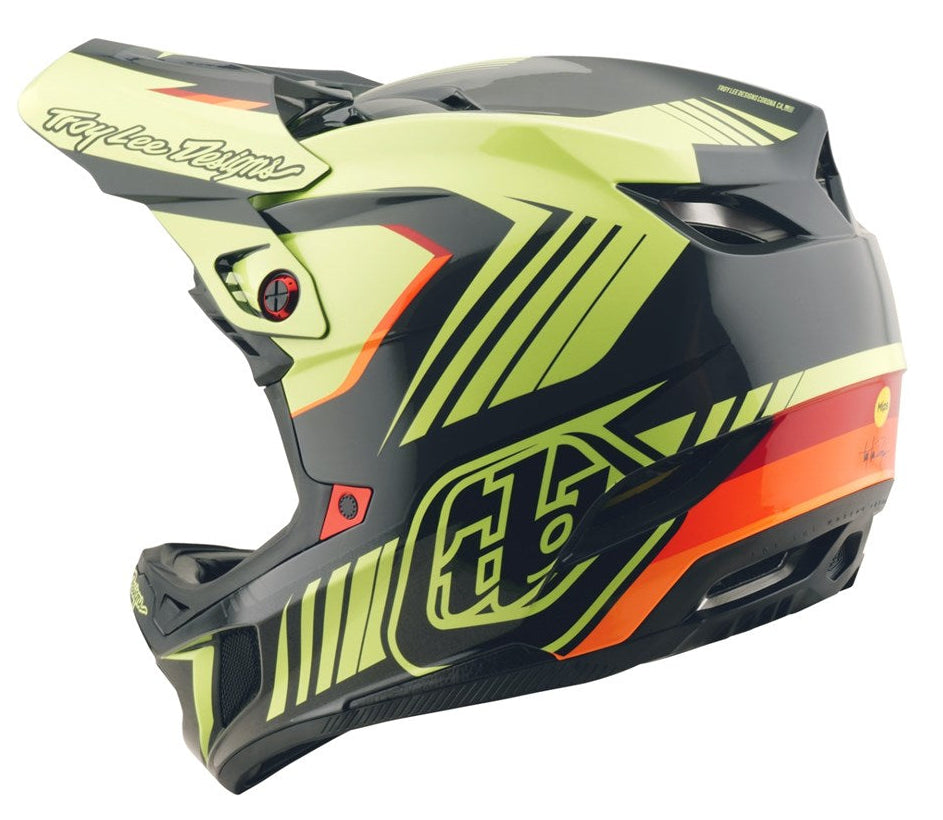 Troy Lee Designs D4 Poly Helmet MIPS Qualifier Black/Yellow 25.2