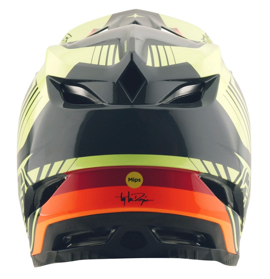 Troy Lee Designs D4 Poly Helmet MIPS Qualifier Black/Yellow 25.2