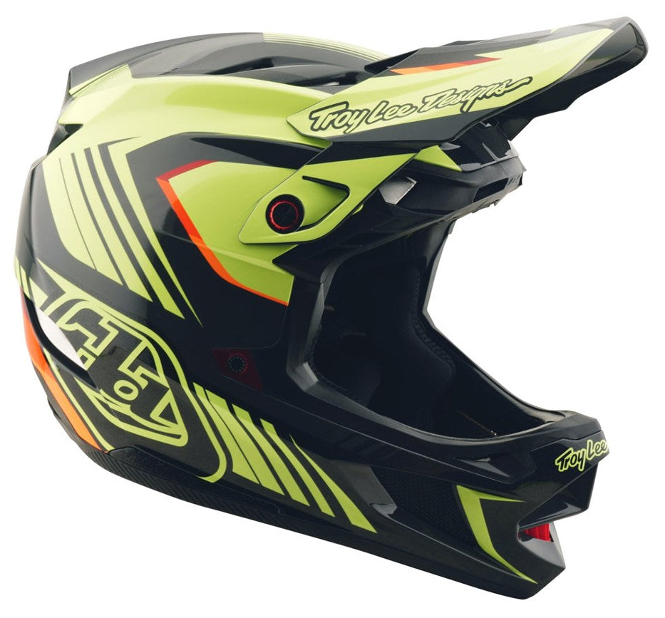 Troy Lee Designs D4 Poly Helmet MIPS Qualifier Black/Yellow 25.2
