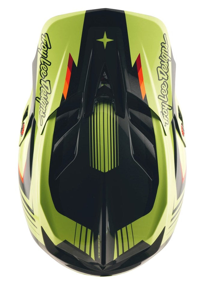 Troy Lee Designs D4 Poly Helmet MIPS Qualifier Black/Yellow 25.2