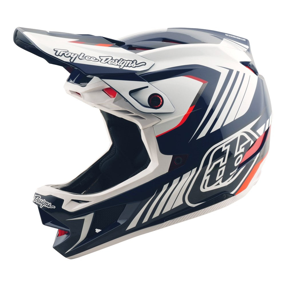 Troy Lee Designs 25.2 D4 POLY MIPS HELMET QUALIFER BLUE / WHITE