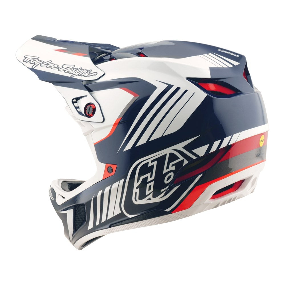 Troy Lee Designs 25.2 D4 POLY MIPS HELMET QUALIFER BLUE / WHITE