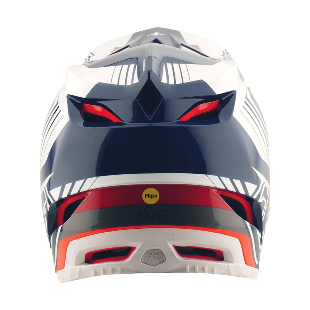 Troy Lee Designs 25.2 D4 POLY MIPS HELMET QUALIFER BLUE / WHITE