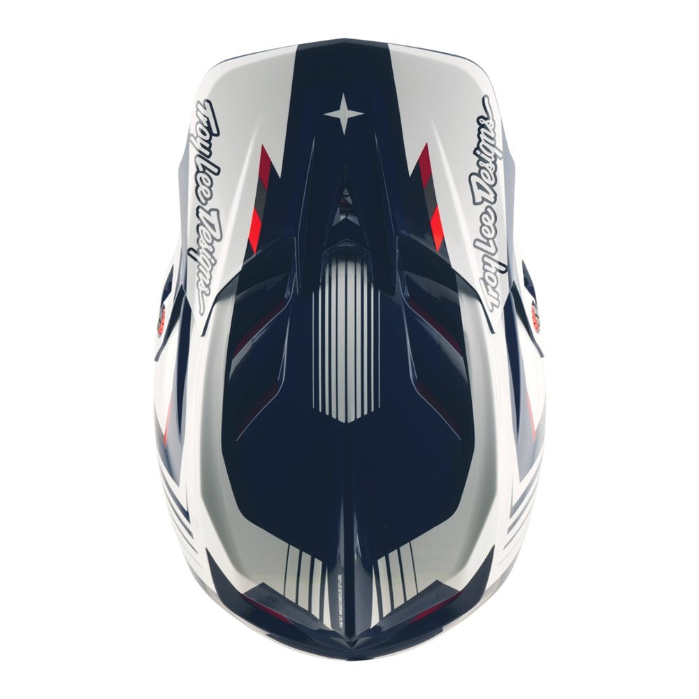 Troy Lee Designs 25.2 D4 POLY MIPS HELMET QUALIFER BLUE / WHITE